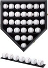 Baseball Display Case 30 Black Wood Mlb Autograph Ball Holder Wall Mount Cabinet