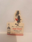 Old Crow Bourbon Whiskey Bar Advertising Display With Original Envelope  