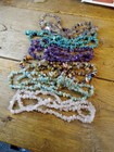 Six Super Long Strands Of Mixed Gemstone Chips