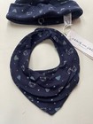 Janie And Jack Snap Bib   Hat Set Baby Boys Sz 3-6 Months Blue Bear