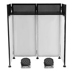 Dj Event Facade White black Scrim Metal Frame Booth 20 x40 table Station 2 Lamp   