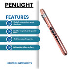 Medical Diagnostic Pocket Penlight Rose Gold   Snellen Chart W  Red Green Lines