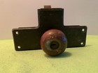 Antique Brass Door Knobs And Backplates Lock Set Pat 1899