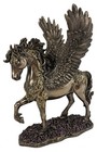 10 1 2  Divine Pegasus Horse Greek Mythology Statue Bronze Gold Finish