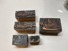 Vintage Letterpress Printing Blocks  lot 6 