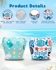 Alvababy 2pcs Swim Diapers Baby   Toddler Snap One Size Reusable Adjustable W   