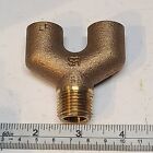 Brass Reducing Branch Wye Pipe Fitting   1 2  Male Npt  X 3 8  X 3 8  Female Npt