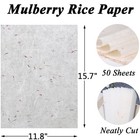Mulberry Paper Sheets  50 Sheets 11 8 X 15 7inch Mulberry Paper For Decoupage   
