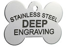 Custom Deep Engraved Stainless Steel Pet Id Tag - Personalized Dog Cat Tag
