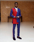 Men s Mixed Color Suits Slim Fit For Wedding Business Party Jacket Pant 2 Pieces