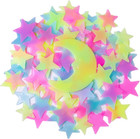 Glow In The Dark Stars Stickers For Ceiling 100 Pcs Luminous 3d Ceiling Stars   