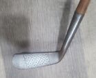 Antique Vintage Spalding Scotland Wryneck Hickory Wood Shaft Golf Club Putter