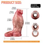 Open-ended Realistic Penis Sleeve With Inner Thread Silicone Enlarge Sheath Men