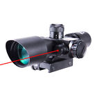 2 5-10x40 Rifle Scope Mil-dot Red Green Dual Illuminated Red Laser   Mount