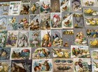Big Quality Lot Of 50 All Tuck Easter Postcards With Chicks rabbits children 