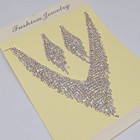 Wedding Bridal Crystal Rhinestone Jewelry Set V-shape Necklace   Earrings Formal