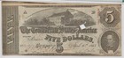 T-60 Pf-6  5 Confederate Paper Money 1863 Rare A-d Plate Letter Error Pmg Vf 20