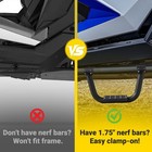 Jerbor Heavy-duty Nerf Bar Step For Utv  1 75  Clamp-on No Drill Installation   