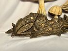      Vtg 70 s  3d Retro  Hippy Frog  Mushroom Wall Plaque Dense Foam  wood 17x10