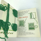 Vintage Hallmark Christmas Card Cute Girl And Doll With Yarn Craft Unused