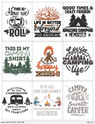 50  Camping Quotes Collection Embroidery Machine Designs Pes Jef Hus Usb