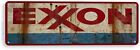 Exxon Gas Sign  Oil  Gas Station  Garage  Auto Shop  Retro  Rustic Tin Sign A359