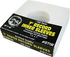  100  7  Record Inner Sleeves - White Archival Paper Acid Free 45rpm -  07iw 