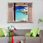 Tropical Beach 3d Window Decal Wall Sticker Home D  cor Art Diyseascape Free Ship