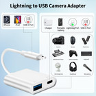  apple Mfi Certified  Lightning To Usb Camera Adapter For Iphone  Ipad To Usb 3 