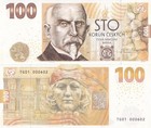 Czechia 100 Korun 2019 P 29 Unc 100th Annv W folder Low S n 000602