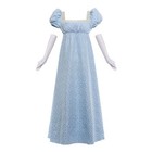 Womens Regency Dress Empire Waist Long Regency Costume Victorian Gown 