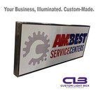 Heavy Duty Extruded Aluminum Led Lightbox Sign - Outdoor Commercial 36 X   120  