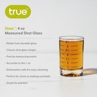True Slam Tall Glass Shot Glasses  Prinked Half Oz  Set Of 1 - 4 Oz  Measured 