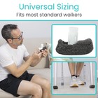 Vive Walker Ski Glide Covers 4 Pcs - Accessories 4 Count  pack Of 1   Grey