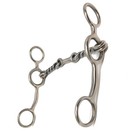 Aj Tack Junior Cow Horse Stainless Steel Dogbone Twisted Gag Bit