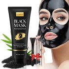 Blackhead Remover Mask Kit  Charcoal Peel Off Facial Mask With Brush And Pimp   