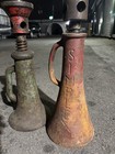 Set Of Two Antique Railroad Heavy Duty Screw Jacks Simplex 12 Ton And 10 Ton