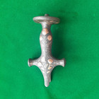 Antique Rare Overlaid   Inlaid Mughal Indian Sword Shamshir Hilt Handle 16-17c