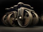 Antique Industrial Casters  Vtg Heavy Duty Cast Iron Wheels Kitchen Island Table