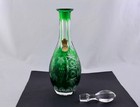 Nachtmann Crystal Cut To Clear Traube Green Decanter With Stopper