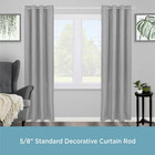 Cage 48 In  - 86 In  Adjustable Single Curtain Rod 5 8 In  Diameter In Brushed N