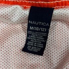 Nautica Boy Swim Trunks Shorts M  10 12  Orange Black Us83 Colorblock Mesh Lined