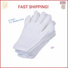 12 Pairs White Cotton Gloves 7 5  Medium Size cst  Film  Coins  Cd dvd  Handling