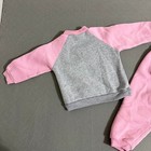 Vtg Wilson Pink   Gray Baby Set With Pink Sleeves And Gray Body Retro Workout