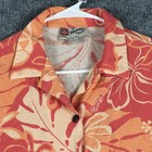 Hilo Hattie Hawaiian Shirt Womens Large Floral Rayon Made In Hawaii Aloha Island