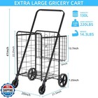 Habutway Grocery Cart On Wheels With Removable Liner  Folding Shopping Cart h