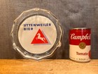 Rare Vintage Uttenweiler Beer bier Glass German Advertising Ashtray Rare Large