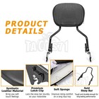 Backrest Sissy Bar   Rack For Harley Touring Road King Street Road Glide 2009-25