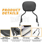 Black Backrest Sissy Bar   Stealth Rack For 09-24 Harley Road Glide Street Glide
