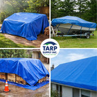 Tarp Supply Inc 5 Mil Blue Poly Tarp With Grommets - Waterproof  Outdoor Cover
